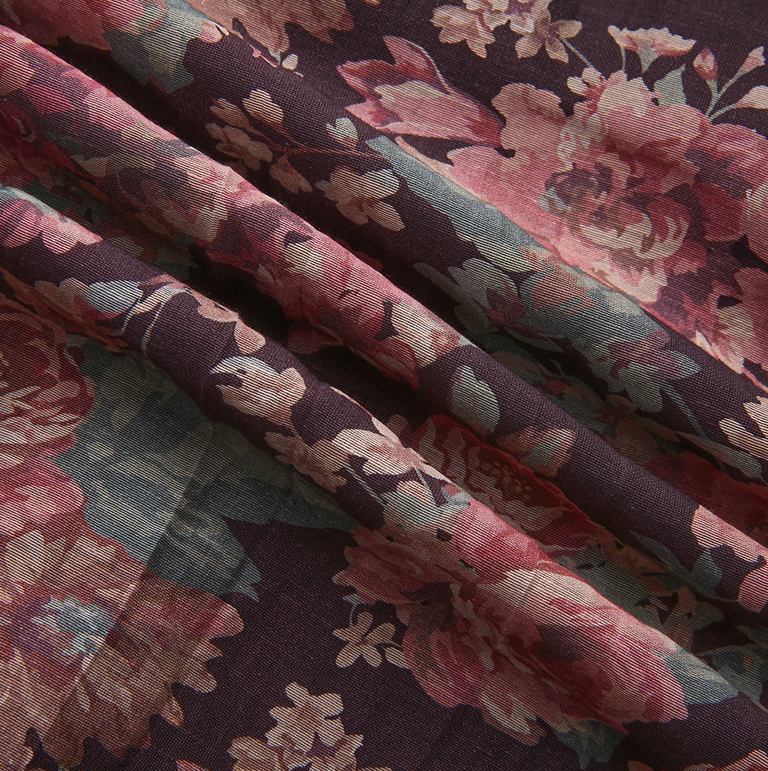 Vintage Floral Belt Dress