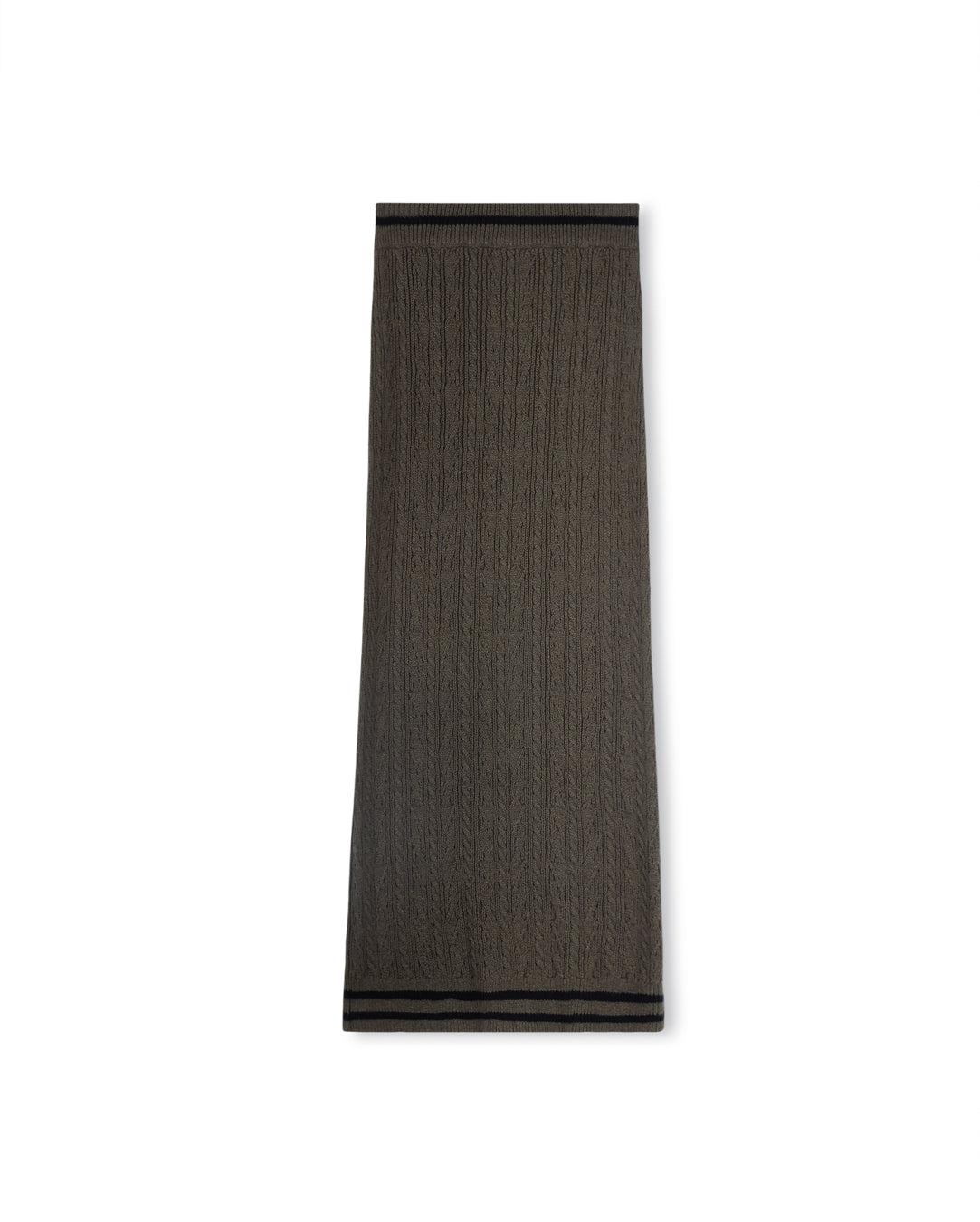 Trimmed Stipe Maxi Skirt