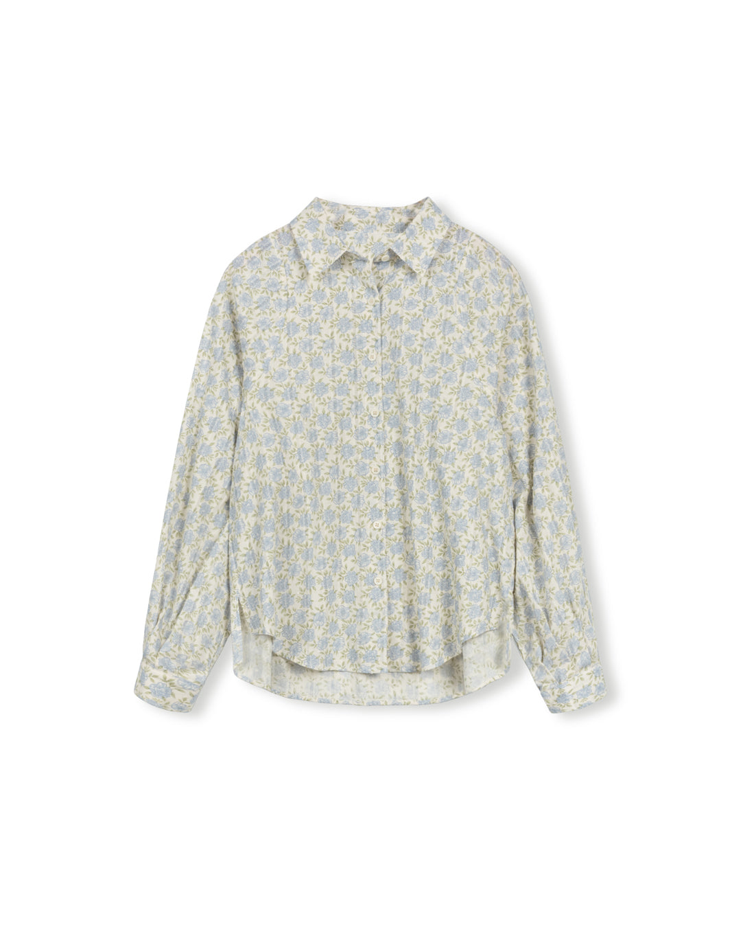 Large Sleeve Floral Printed Blouse