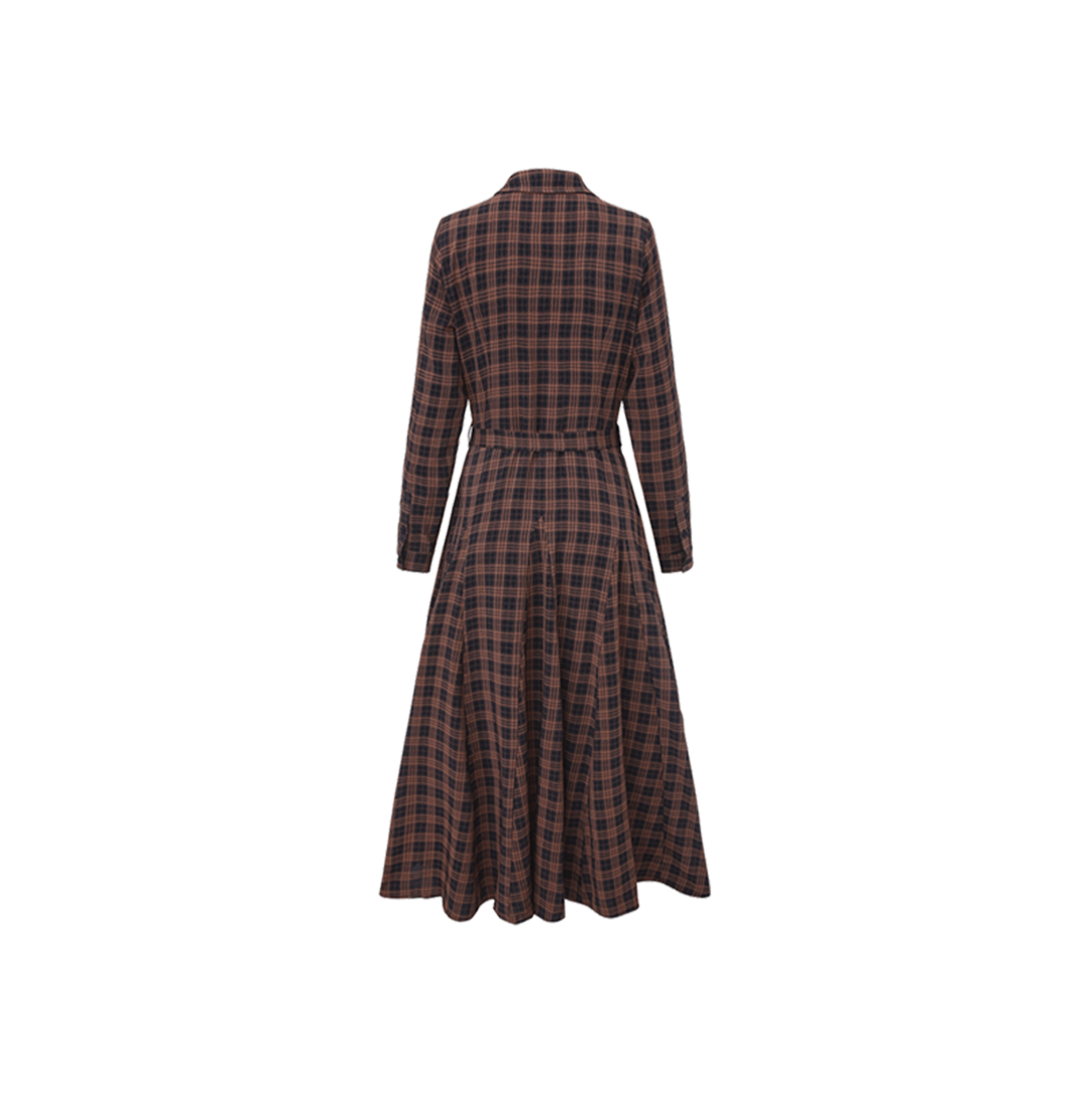 Plaid Belted Dress