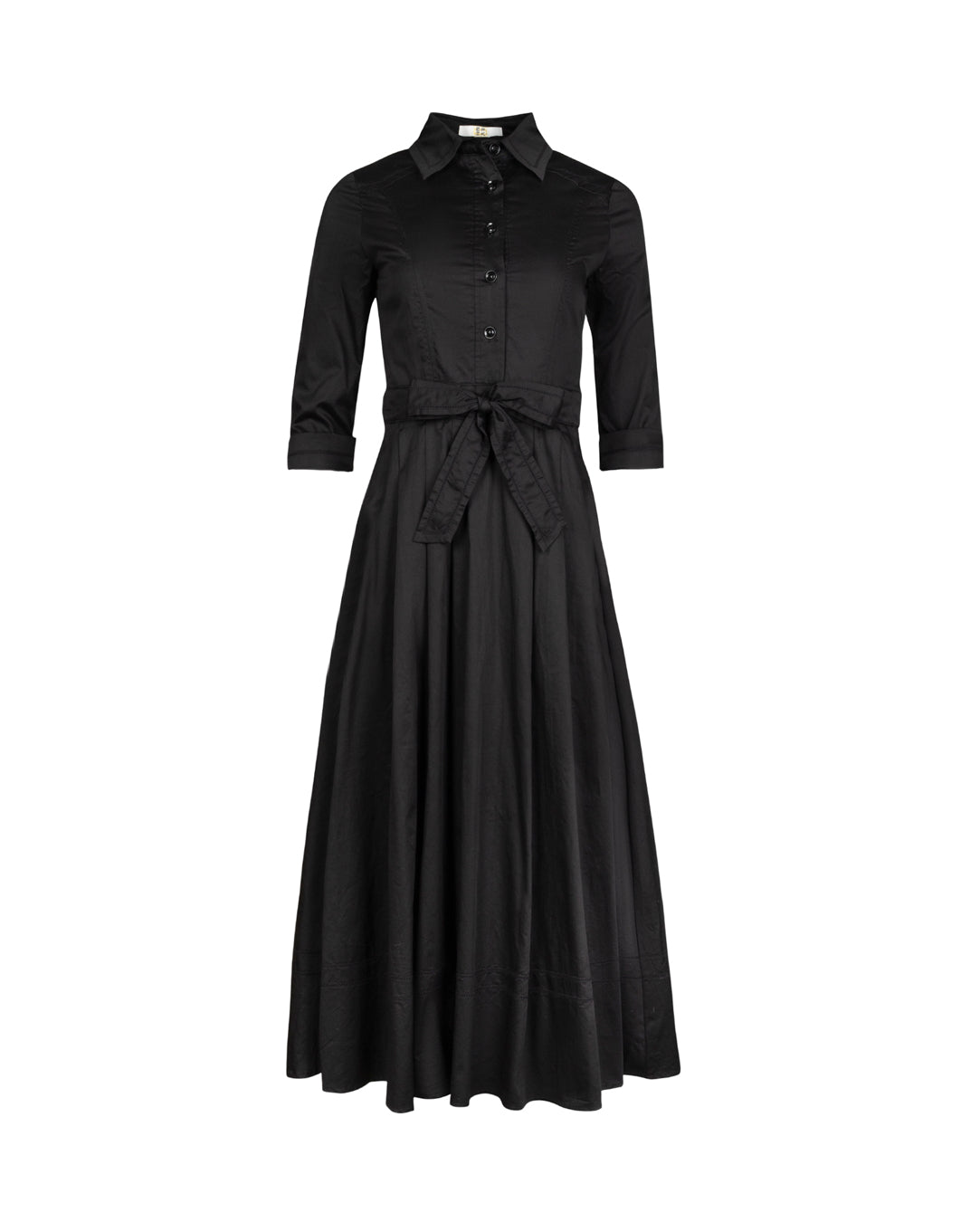 Poplin Bow Waisted Trim Dress - Junees