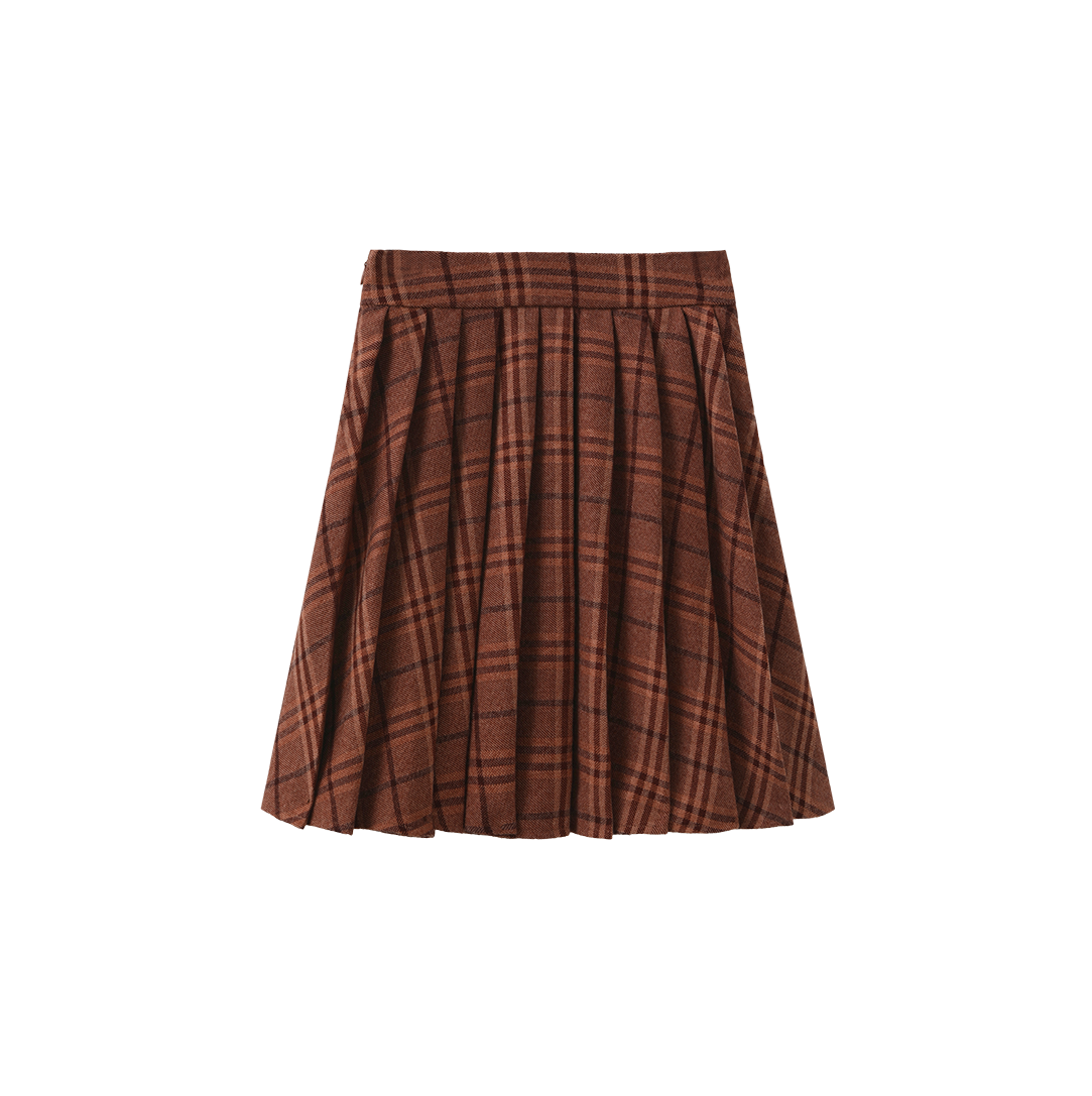 Peer Plaid Pleated Skirt