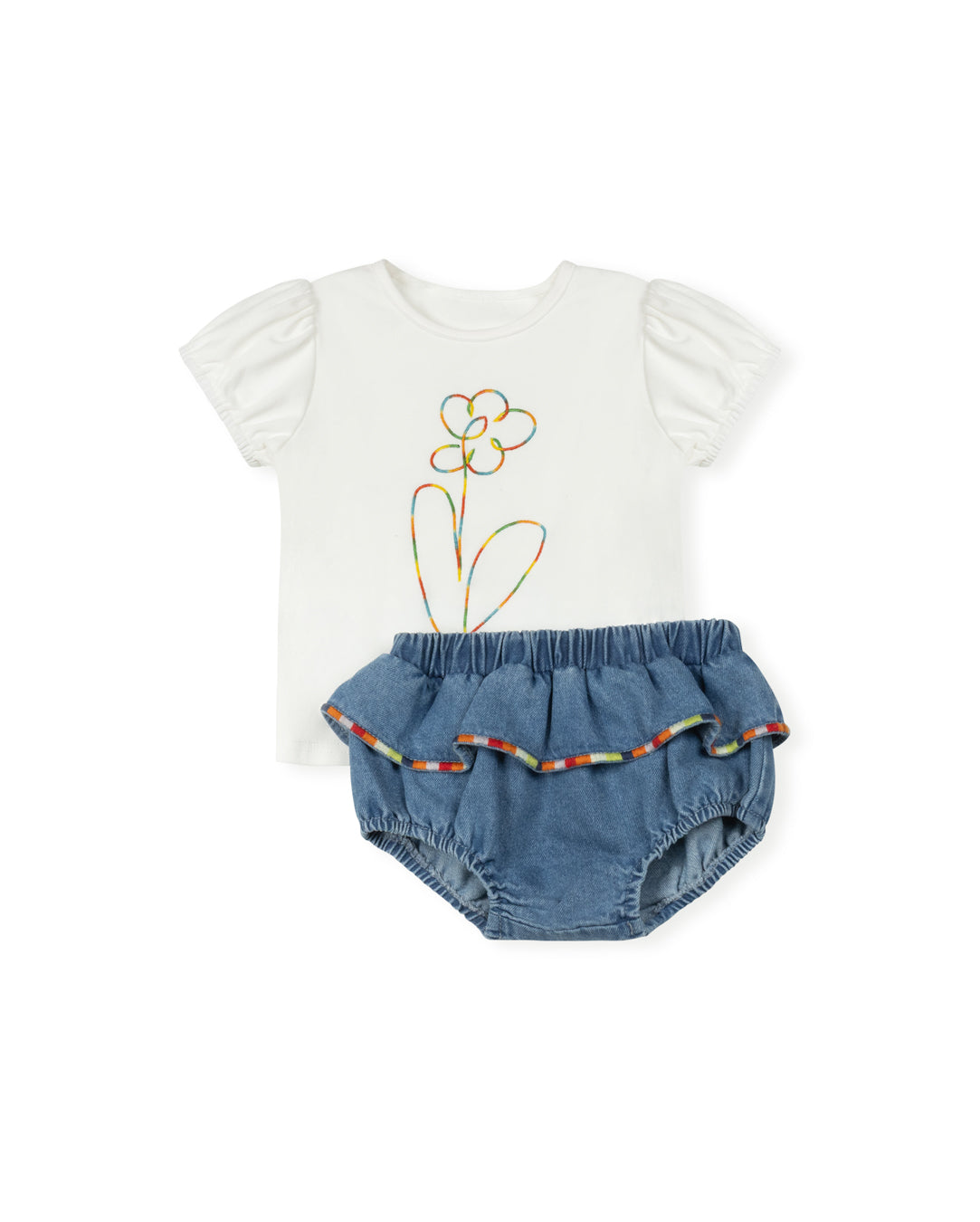 Zuri Flower Tee And Bloomers