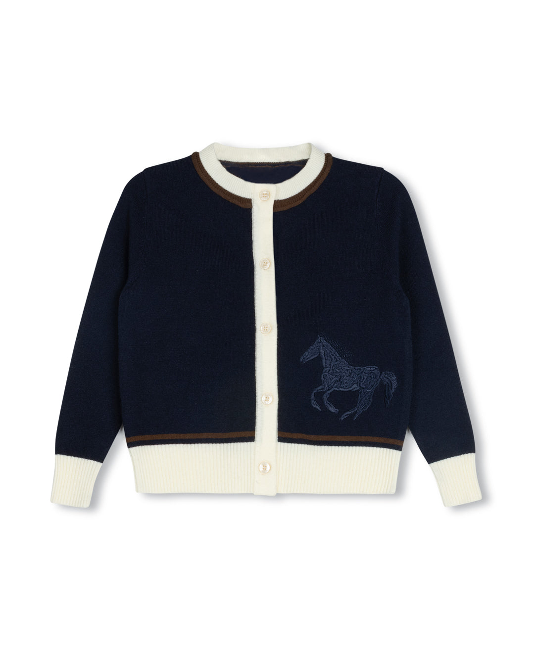 Horse Embroidered Cardigan C-21877