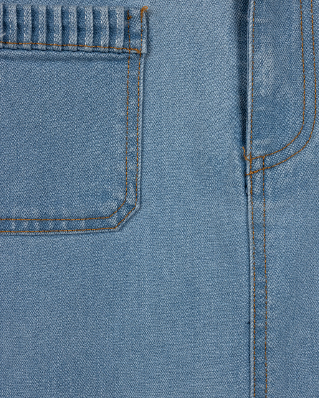 Stitch Pocket Trim Denim Skirt - Junees