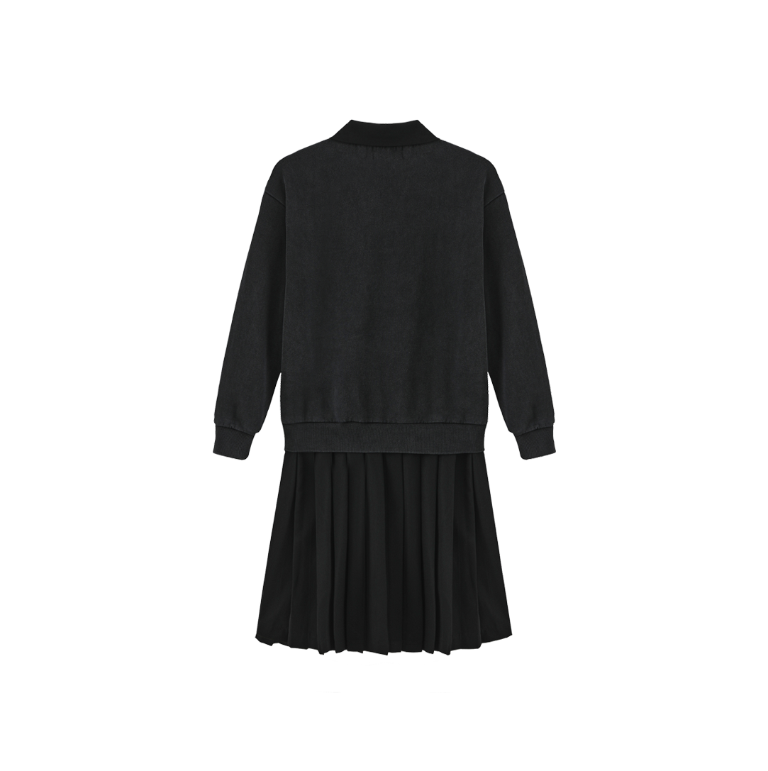 Sweatshirt Pleated Dress