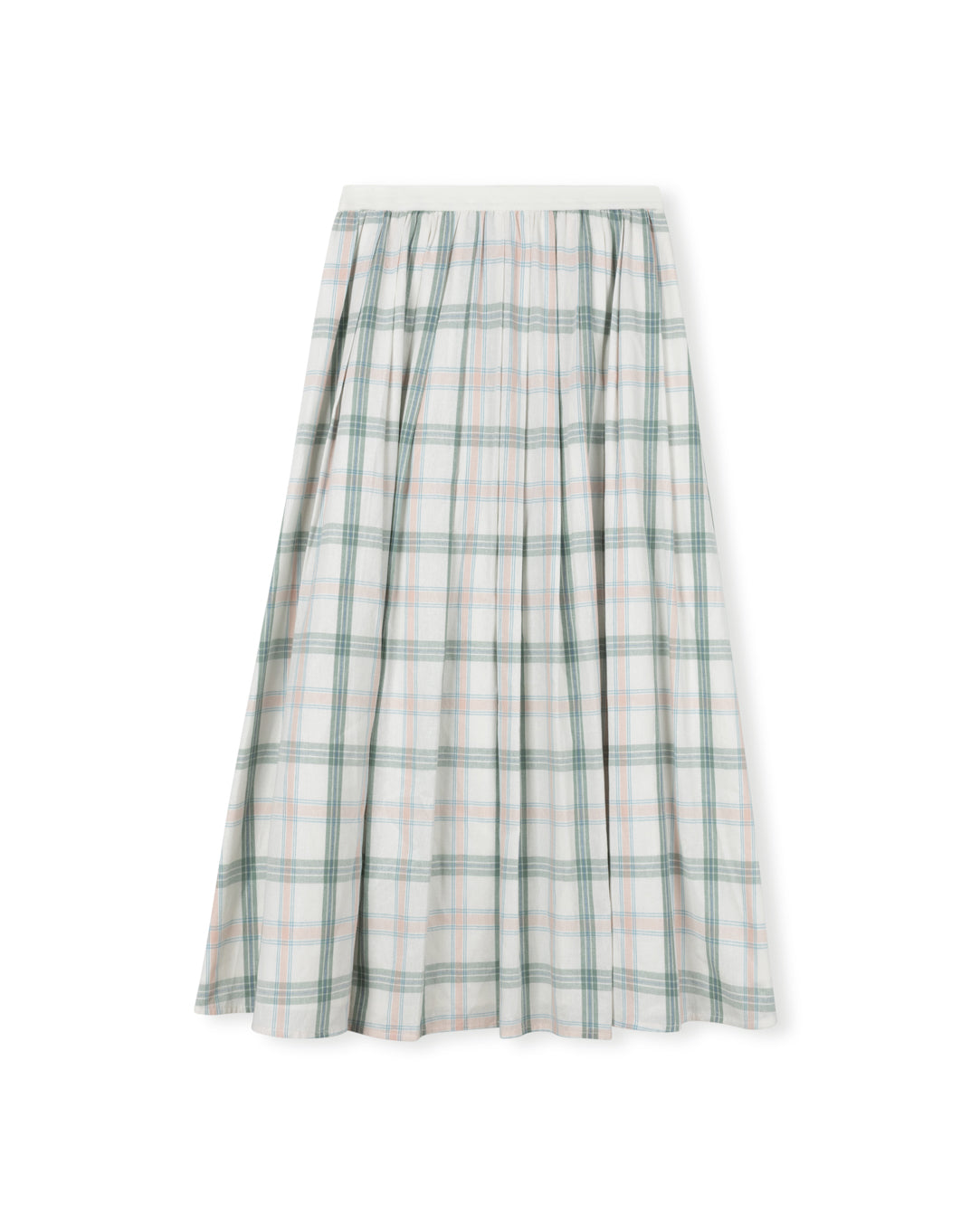 Mira Plaid Pleated Flair Midi Skirt - Junees
