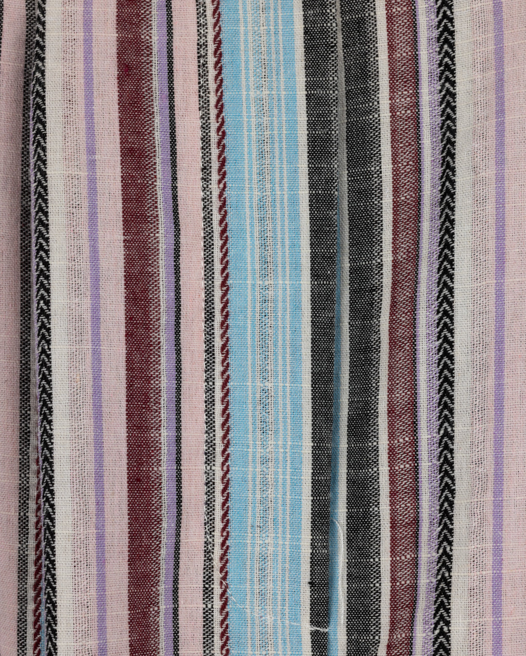 Poplin Stripe Maxi Pleat Skirt