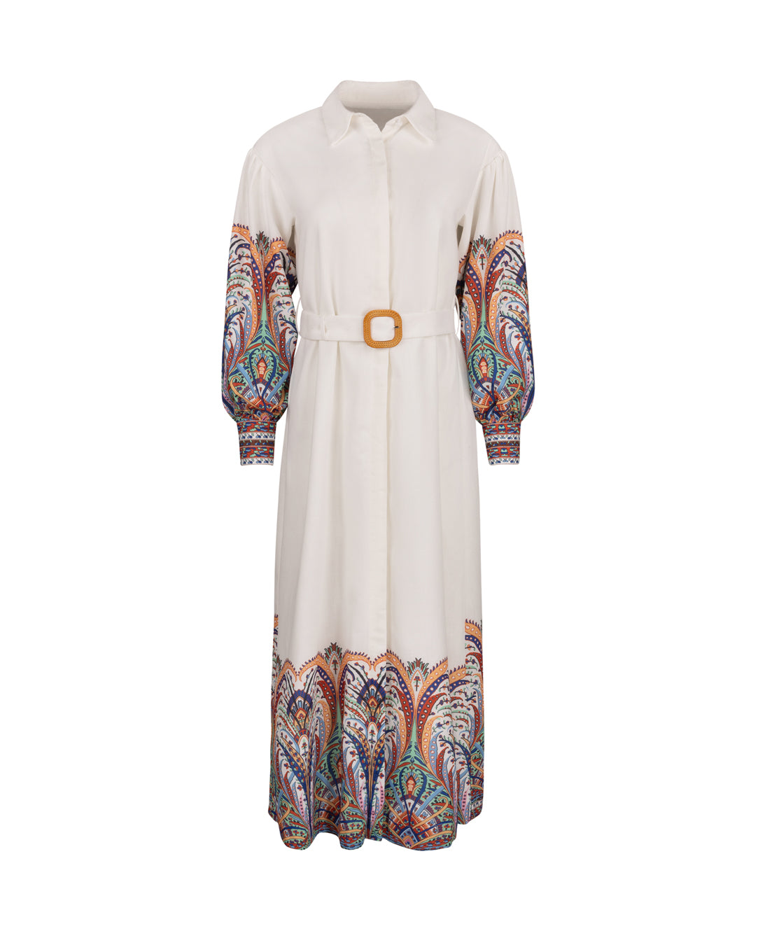 Bottom Printed Maxi Dress W-18188