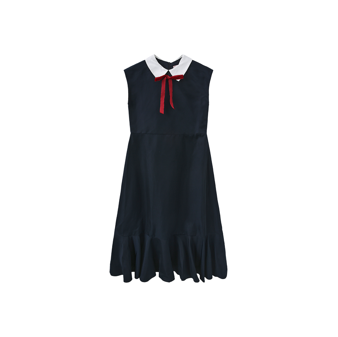 Taffeta Collared Waisted Jumper