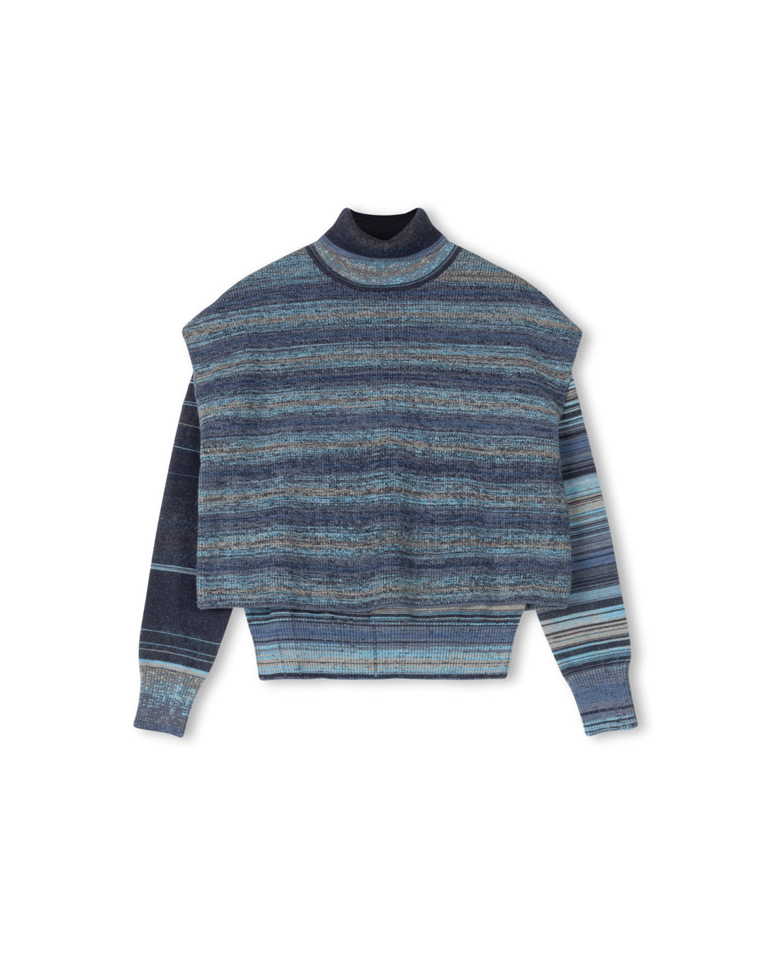 Vest Overlay Turtleneck