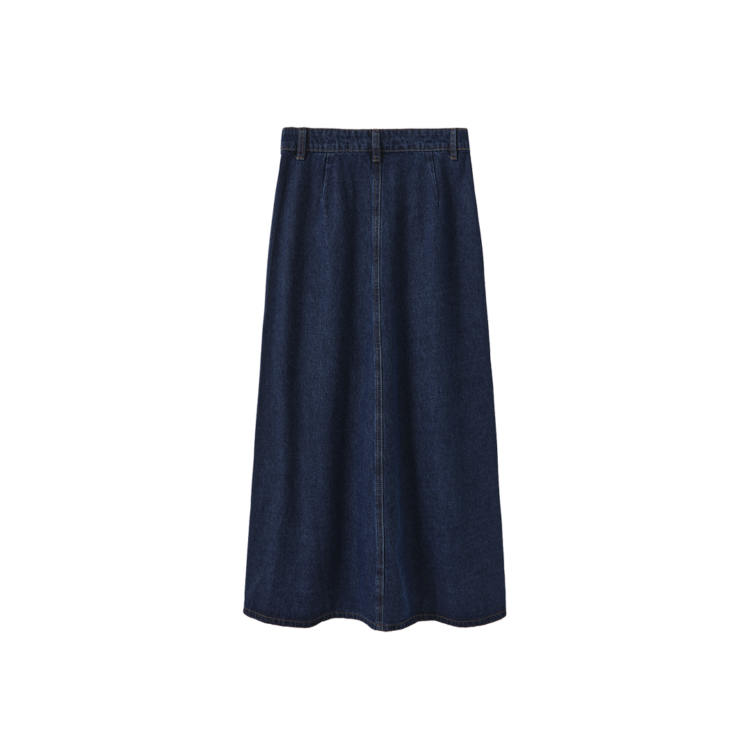 Side Button A-Line Skirt
