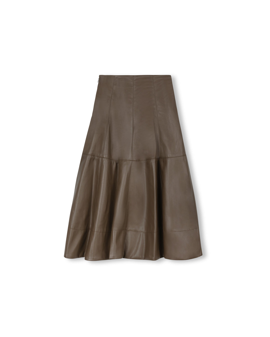 Parton Leather Paneled Seam Skirt C-21461
