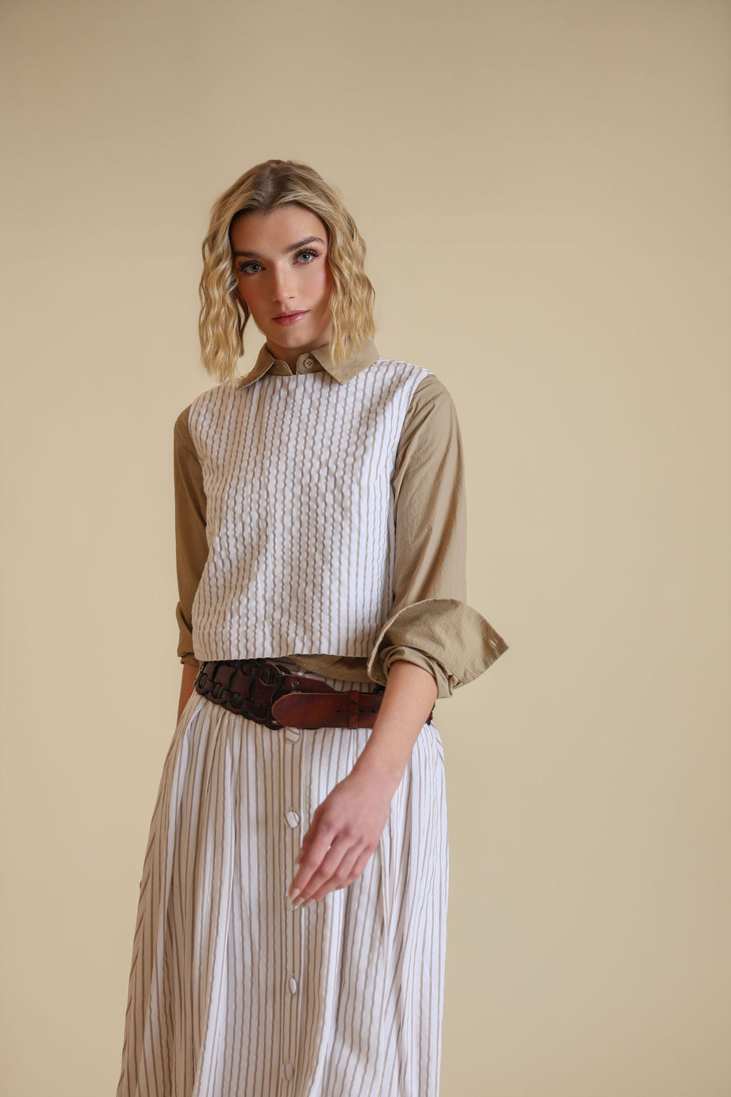 Deno Stripe Maxi Skirt