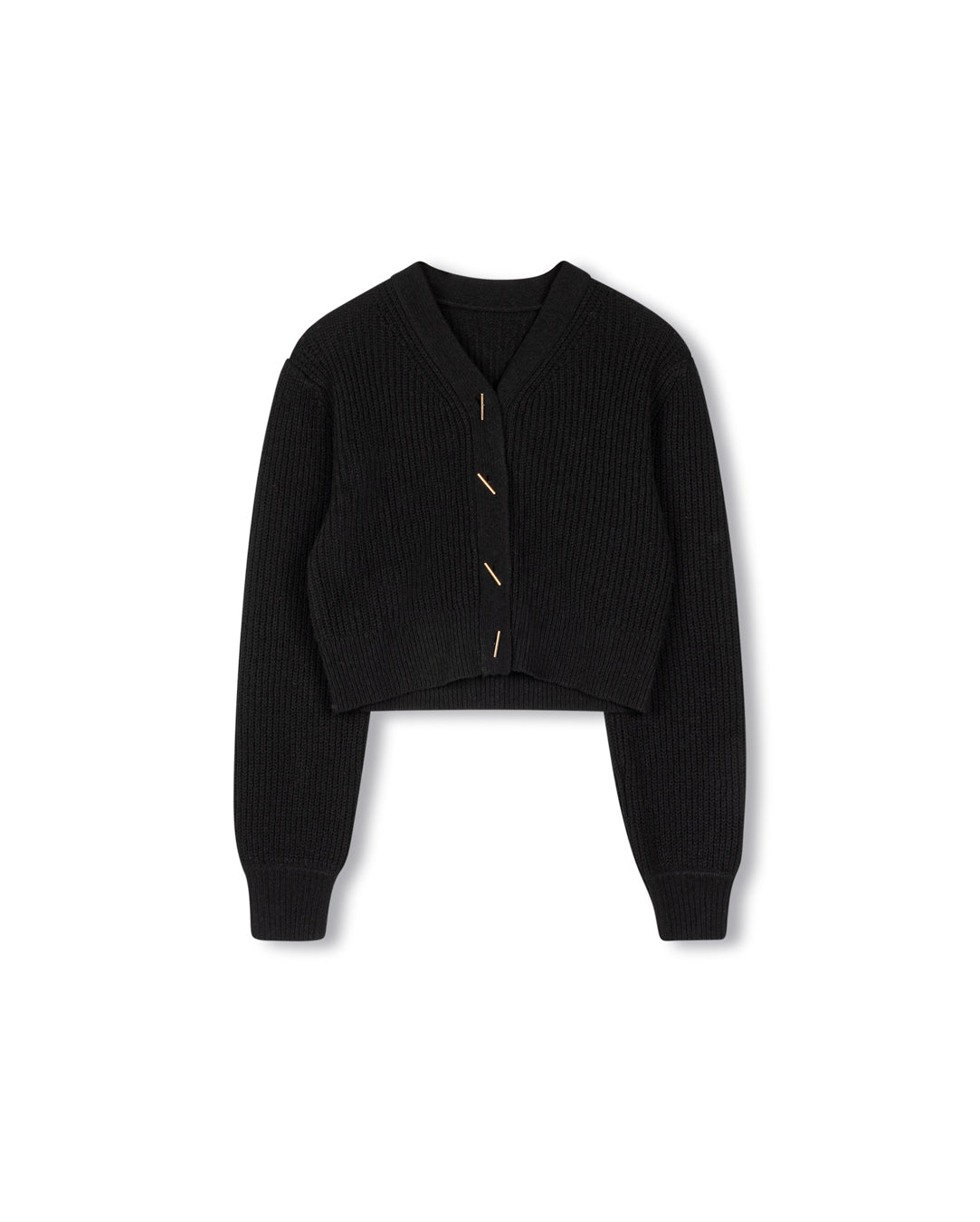 Cropped Chunky Knit Cardigan W-17169