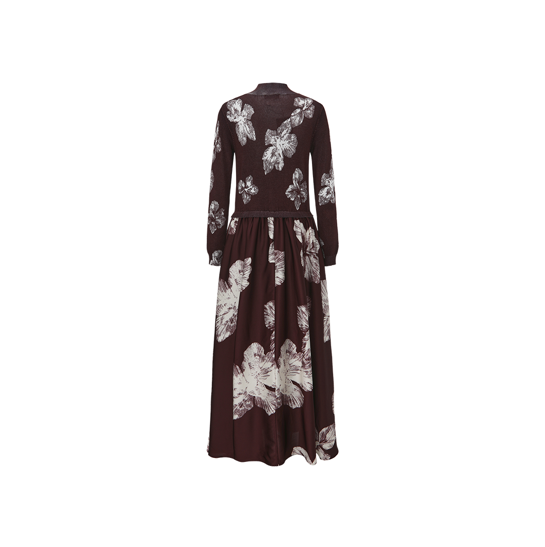 Printed Sweater Slip Dress
