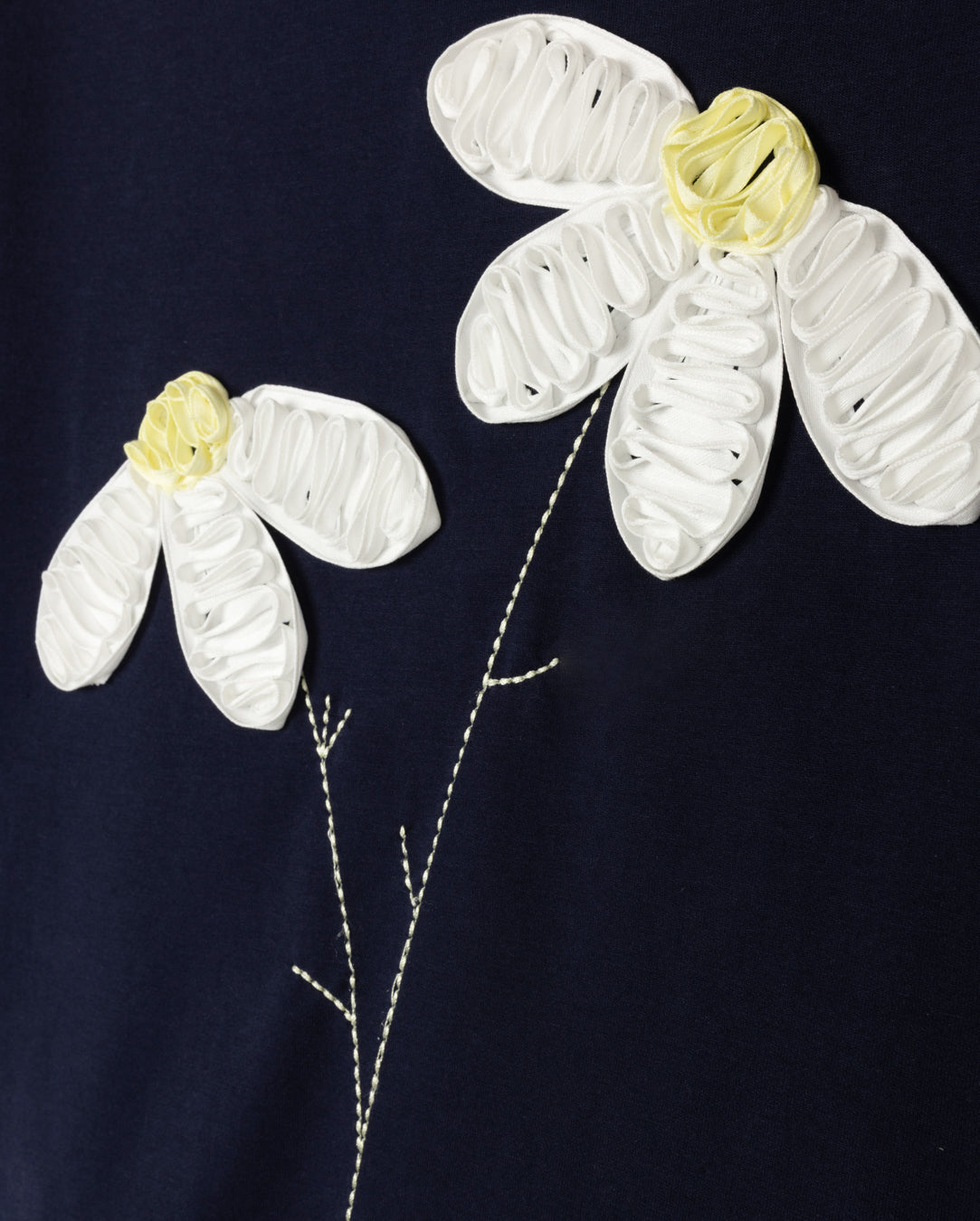 Ribbon Flower T-shirt Dress