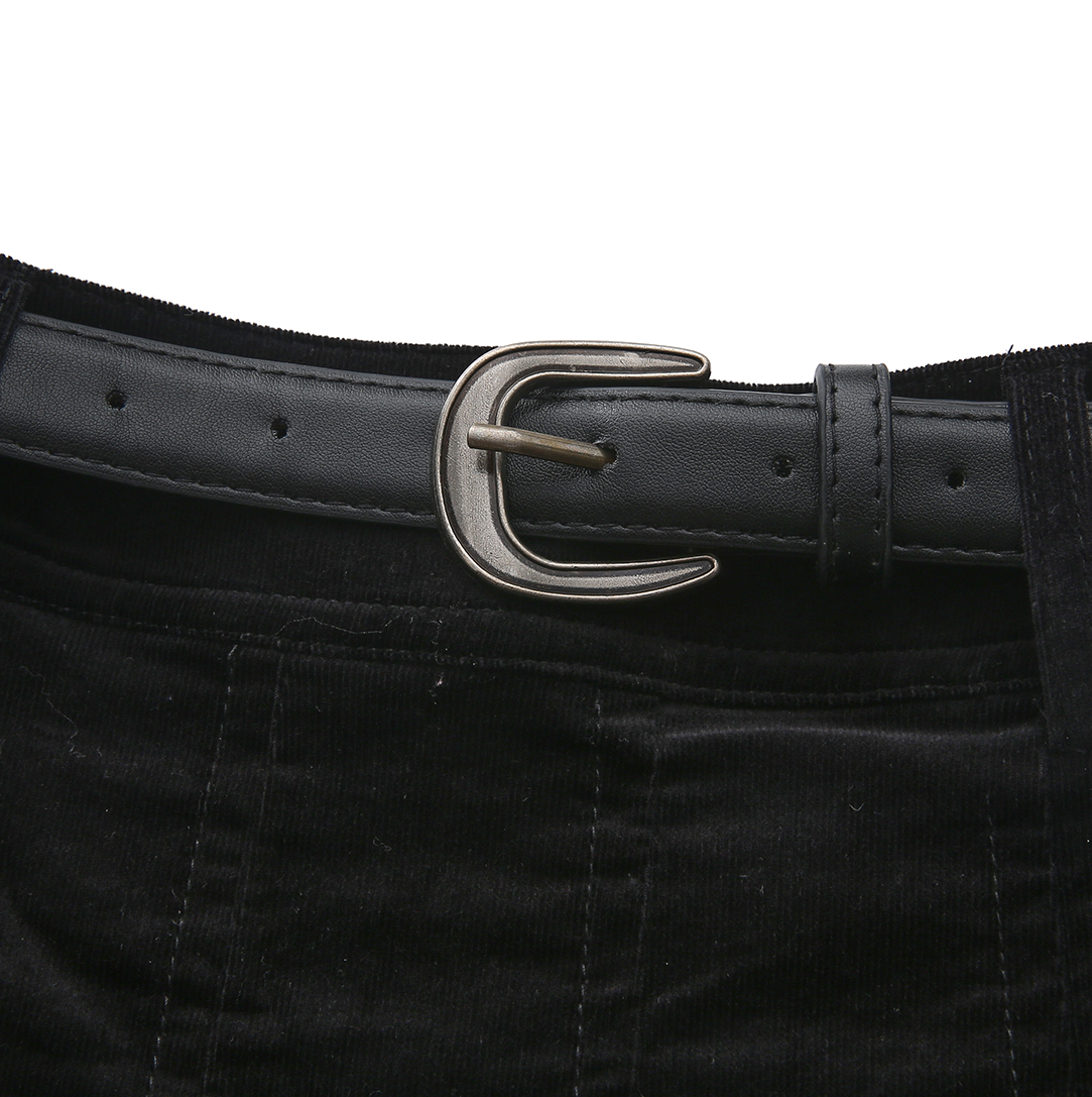 Curduroy Seam Detailed Skirt