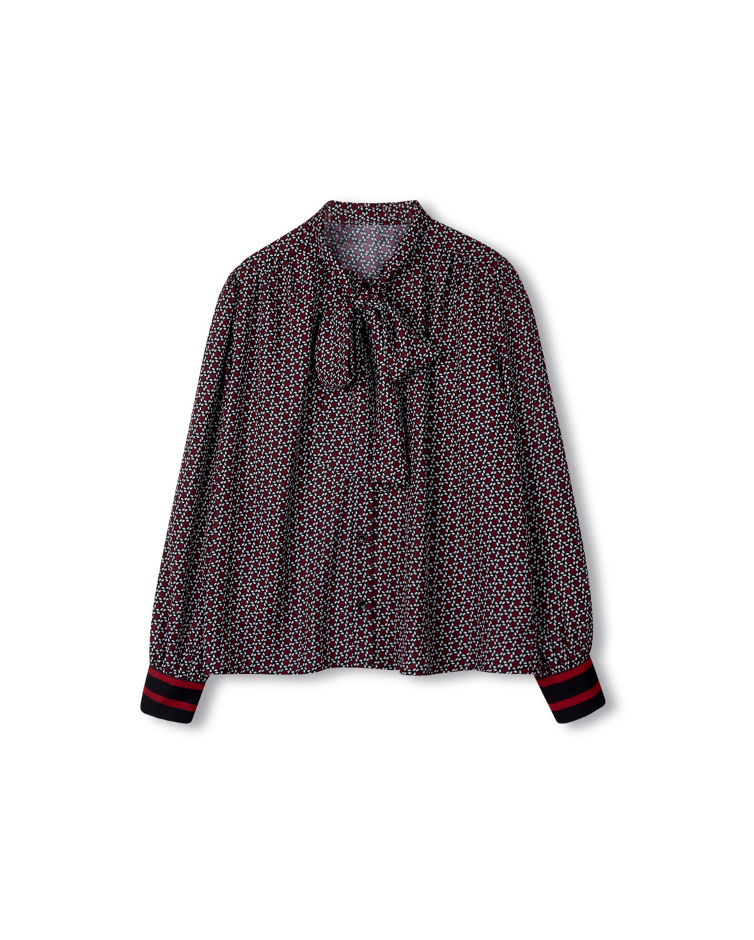 Cocoma Neck Tie Blouse W-21689