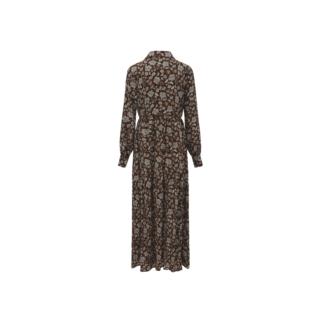 Cotton Paisley Drawstring Dress