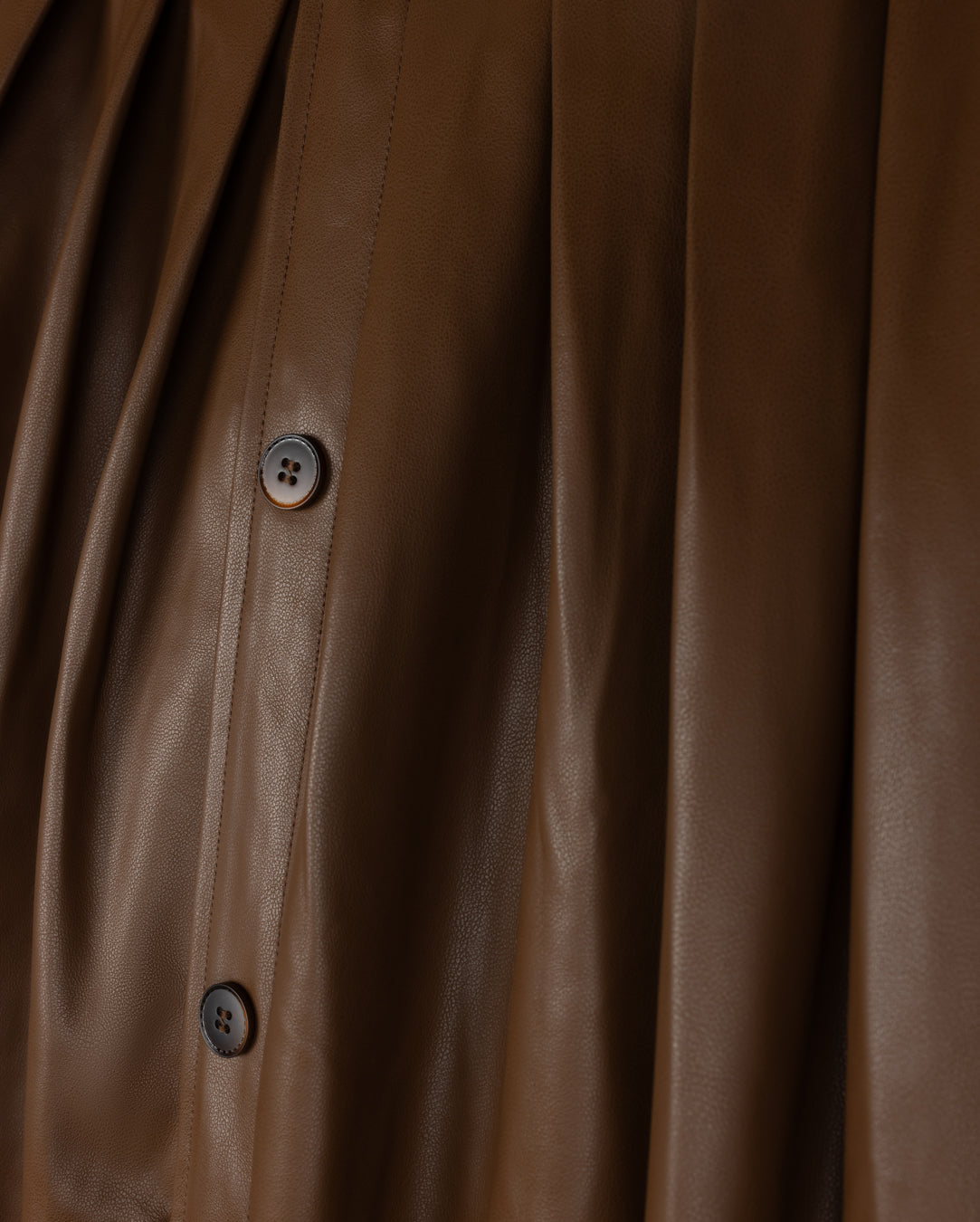 Leather Button Down Skirt W-21513