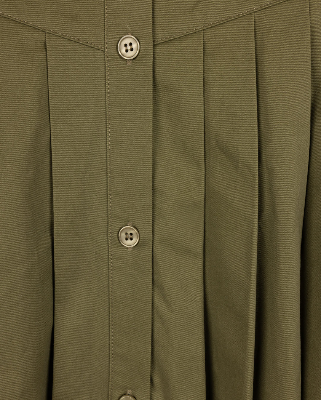 Chino Pleat Button Down Skirt