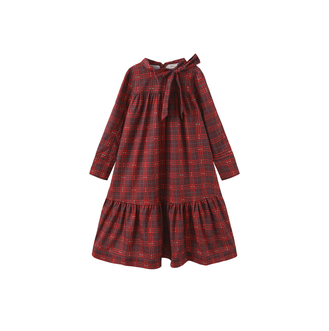 Printed Silk Neck Tie Dress