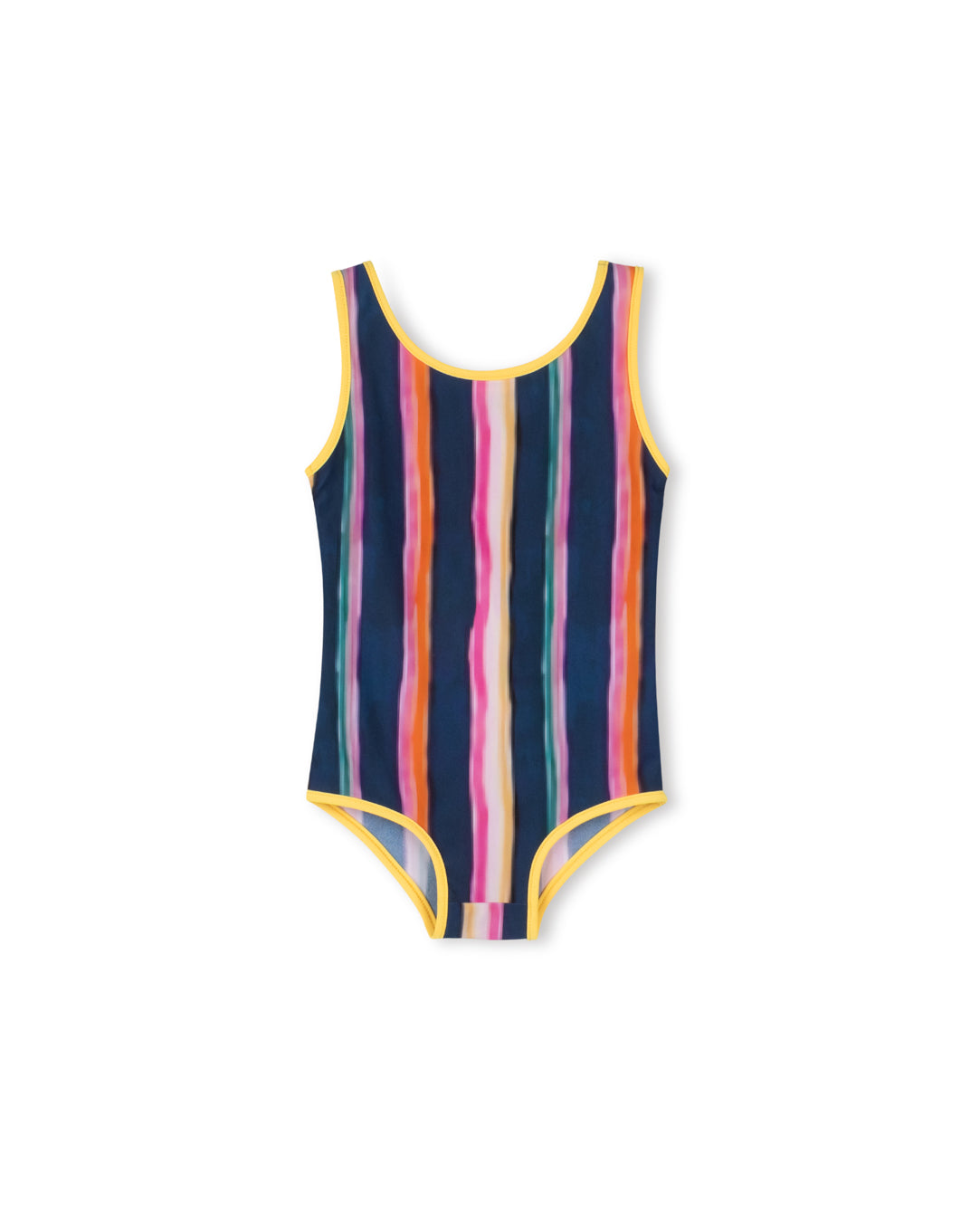 Brushed Stripe Trim Bathing Suit C-18621