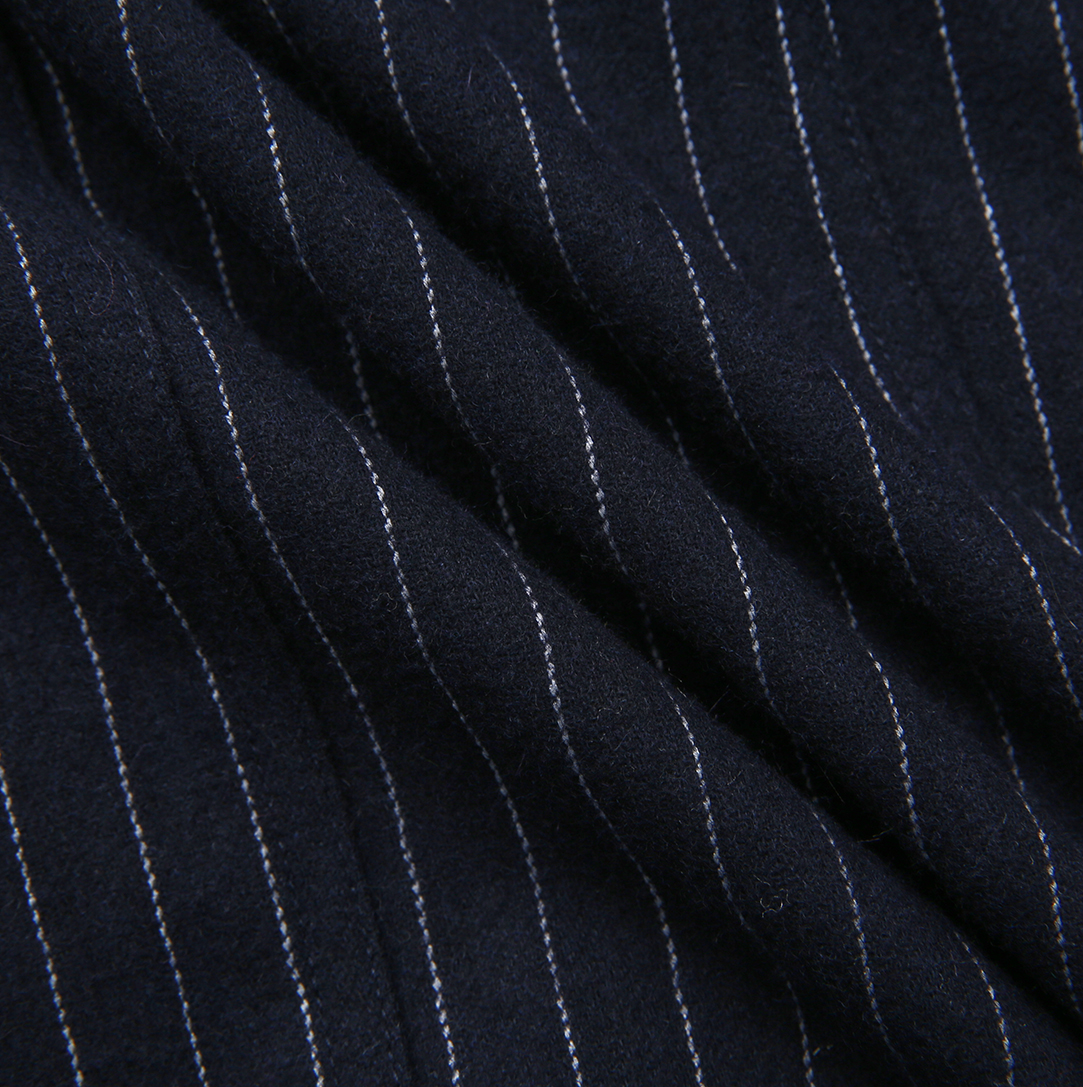 Wool Pinstripe A-Line Skirt