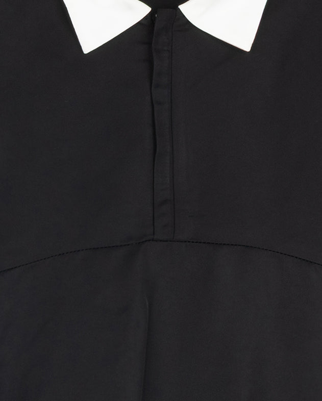 Taffeta Collared Flare Dress