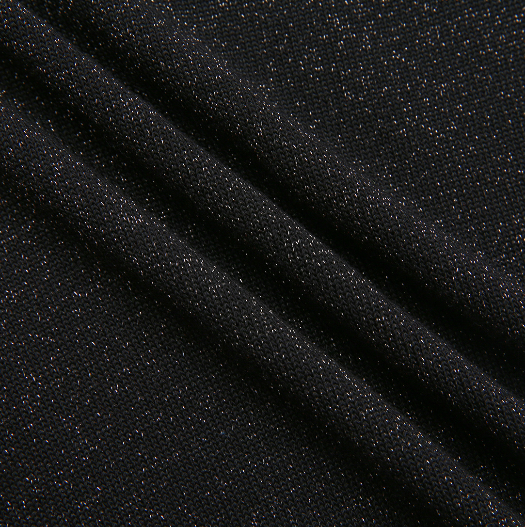 Mock Neck Shimmer Maxi Dress