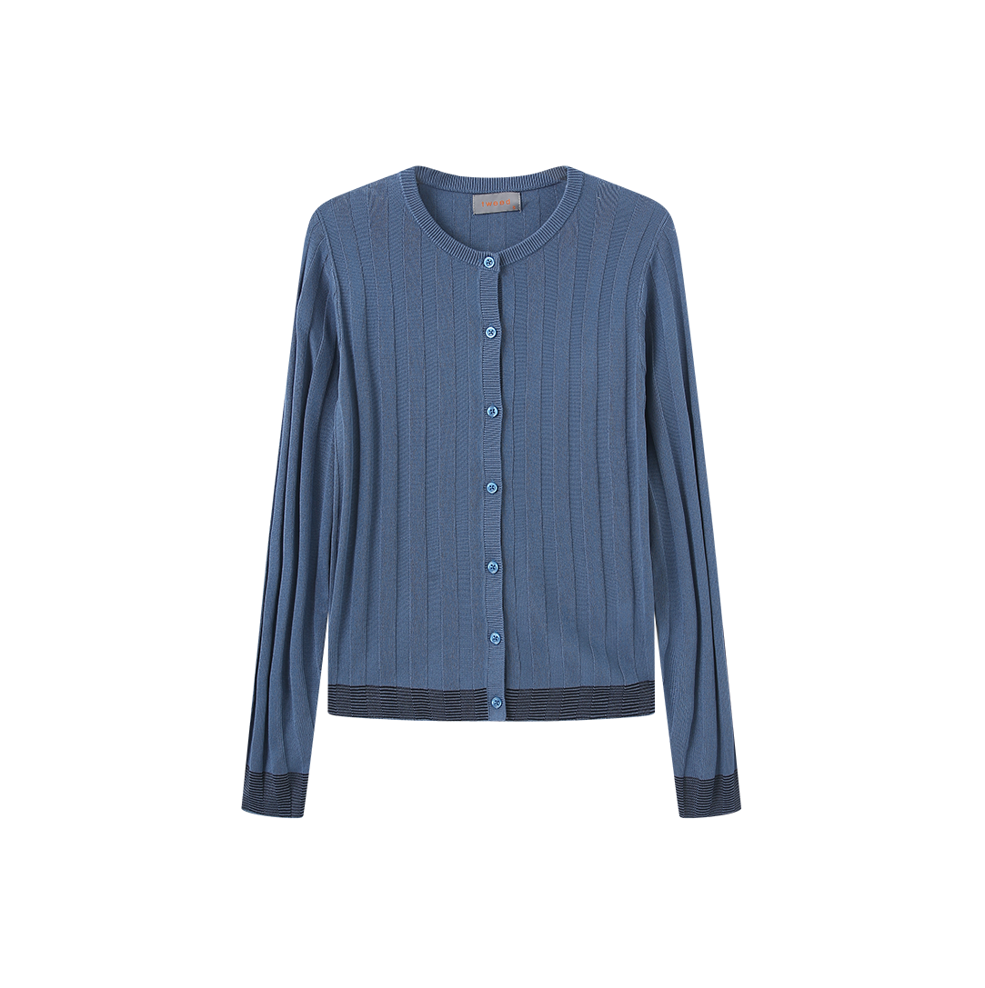 Flat Ribbed Cuff Cardigan