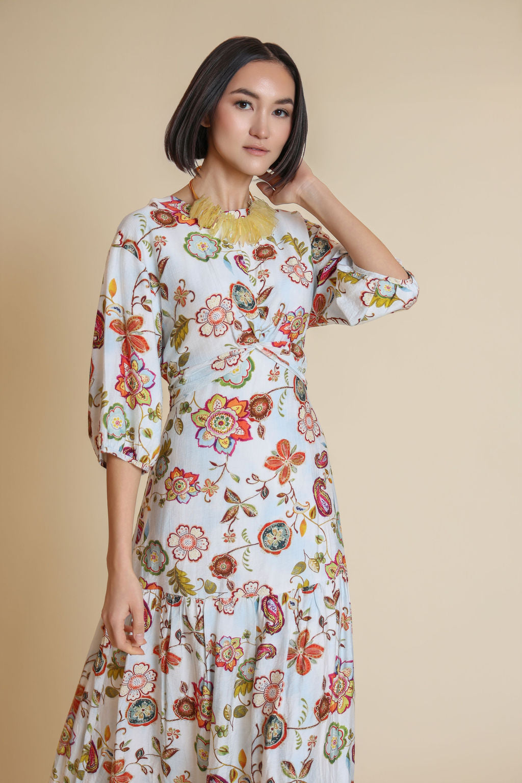 Bold Print Linen dress