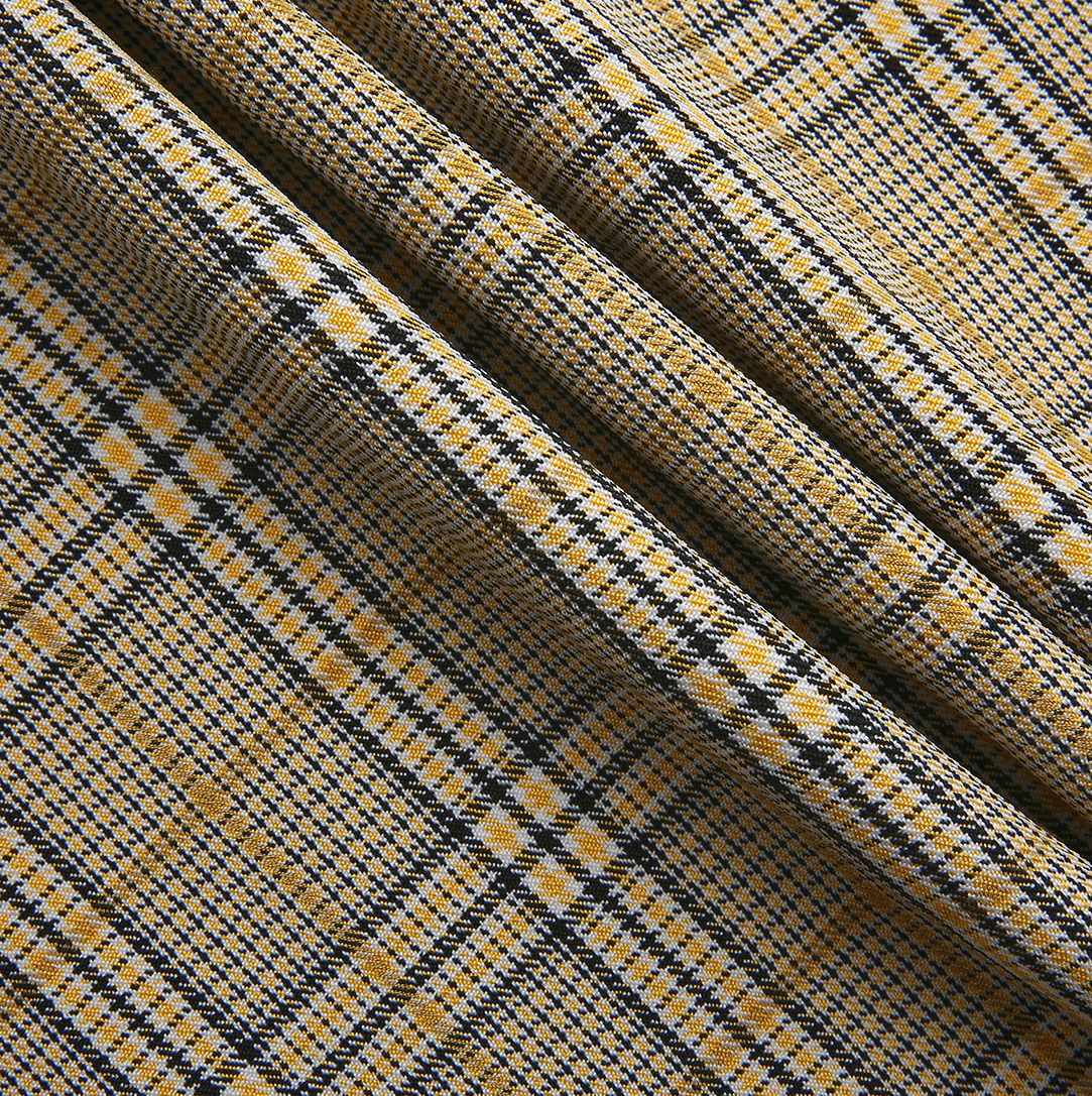 Avis Plaid High Neck Blouse