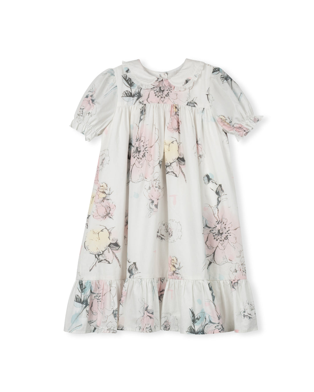 Cindy Floral Printed Pastel Dress