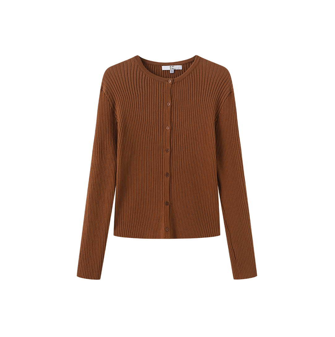 Thick Ribbed Knit Cardigan