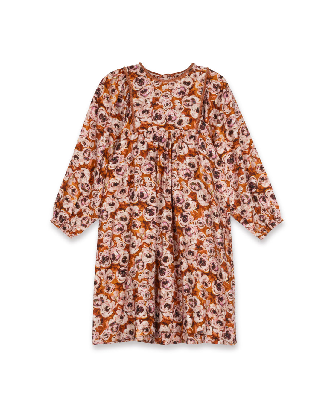 Floral Printed Puff Sleeve Dress C-21432