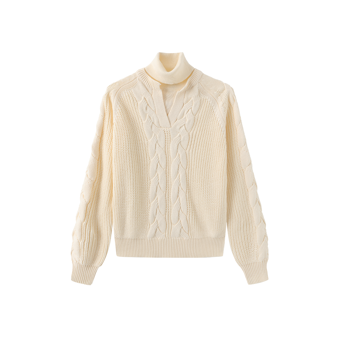 Tone On Tone Sweater Turtleneck