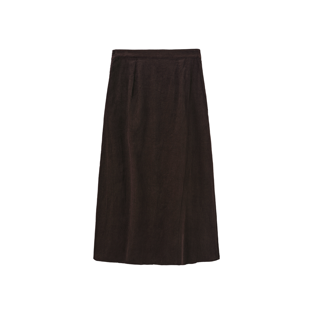 Pocket Detail Corduroy Skirt