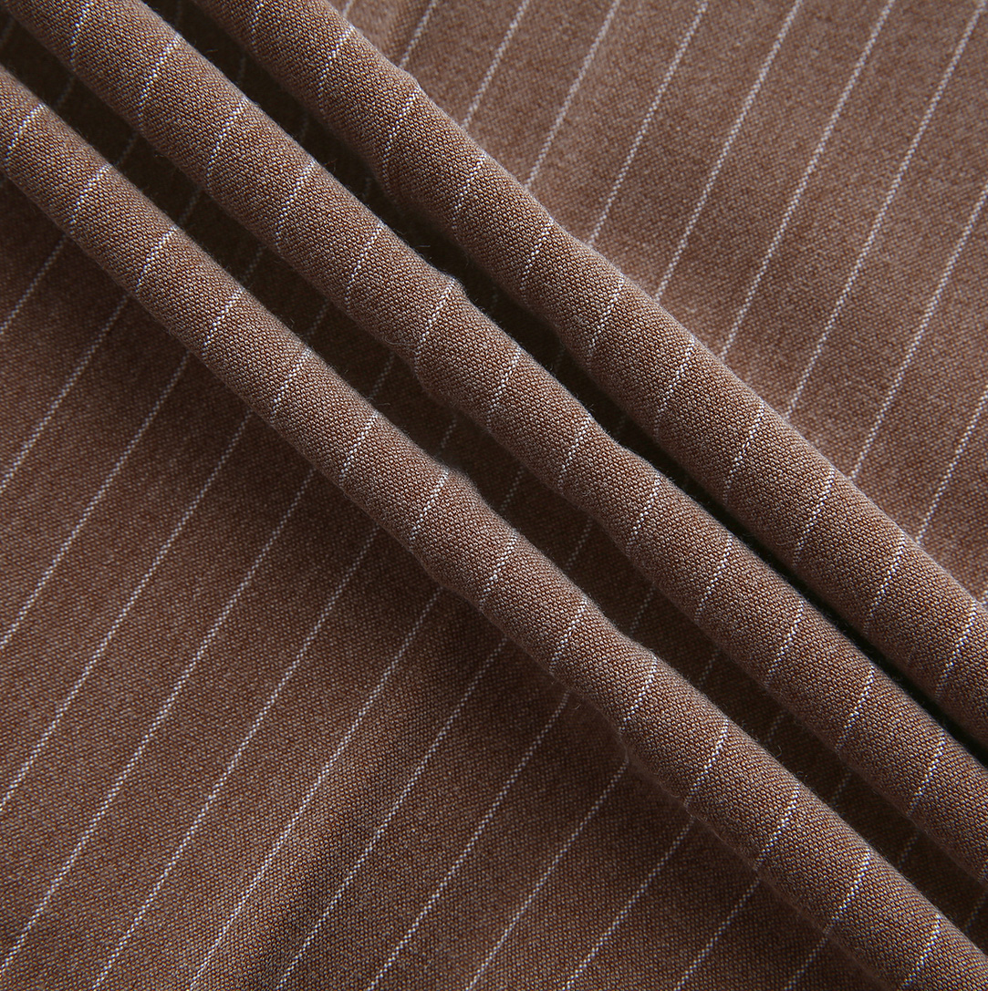 Elastic Waistband Pinstriped Skirt