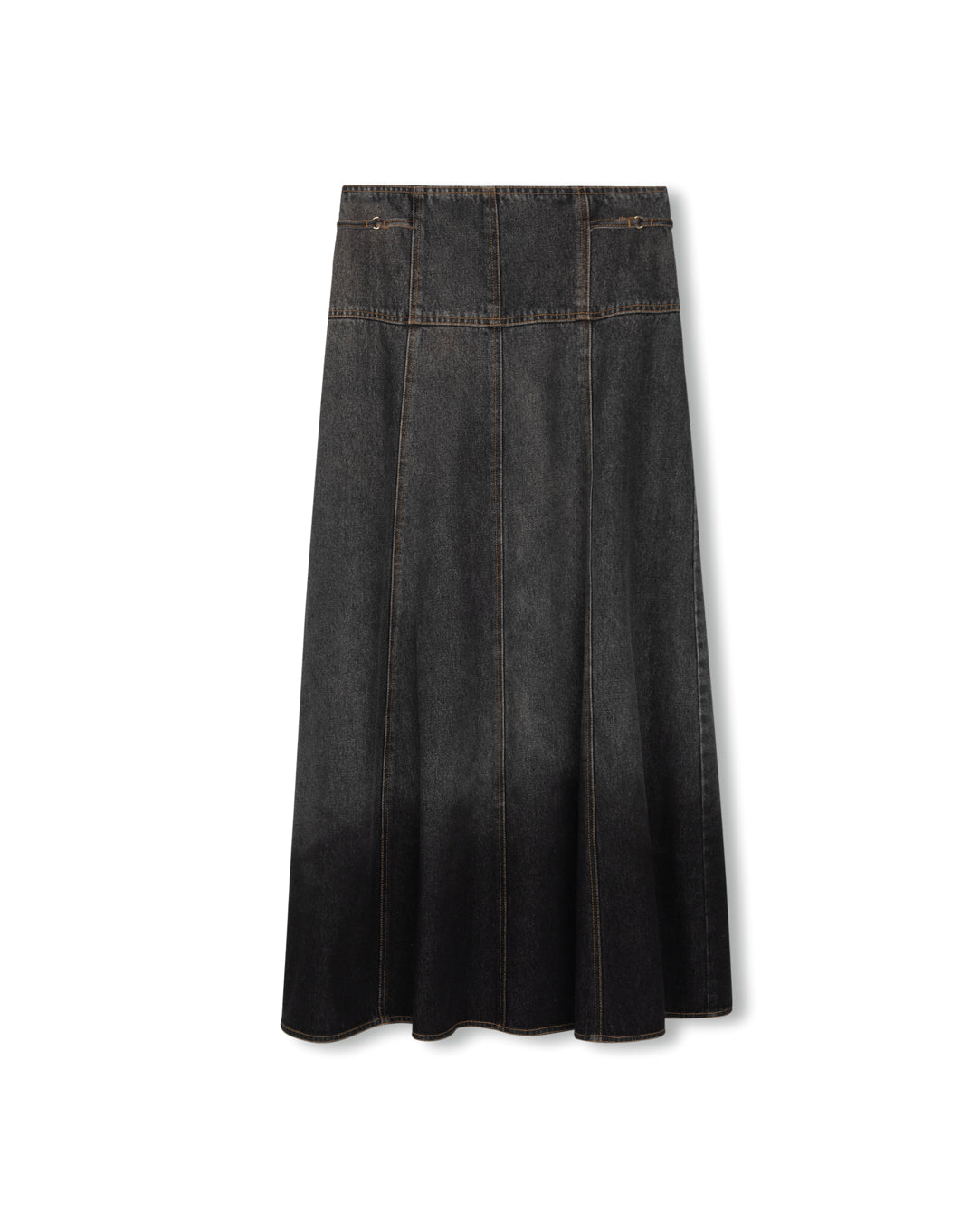 Yoke Panel Denim Skirt - Junees