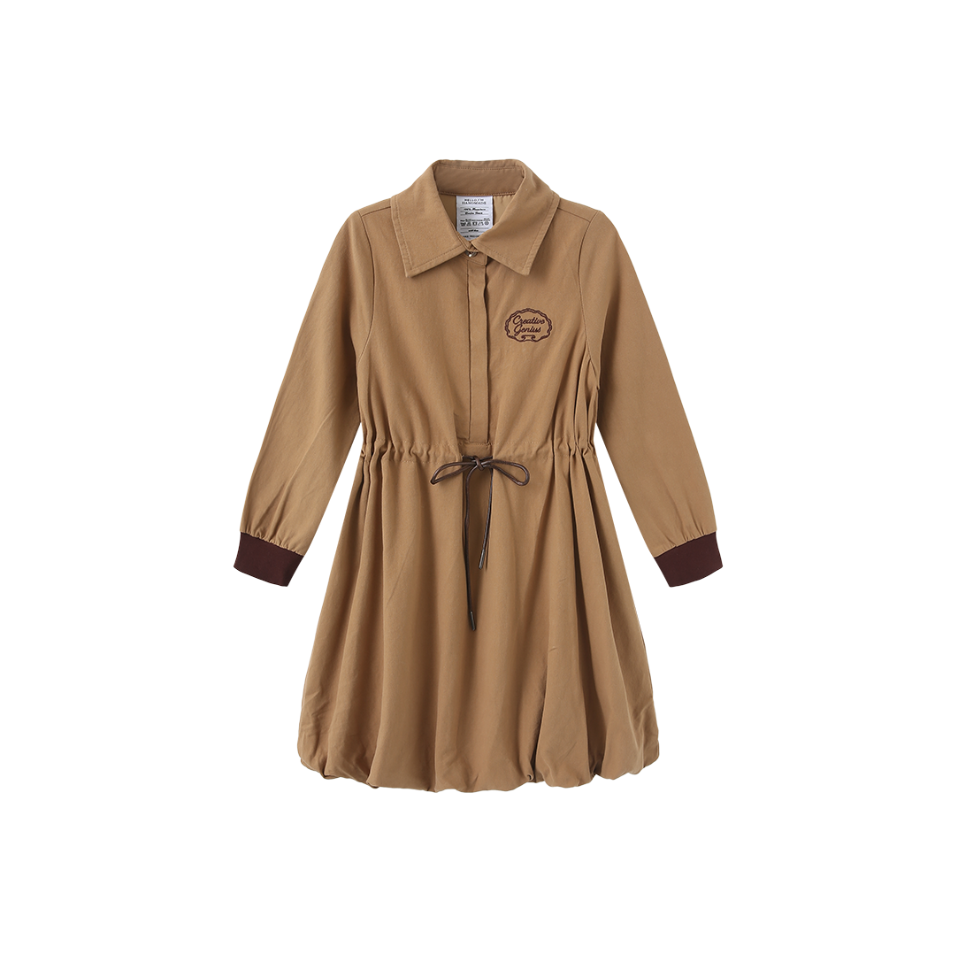James Drawstring Bubble Hem Dress