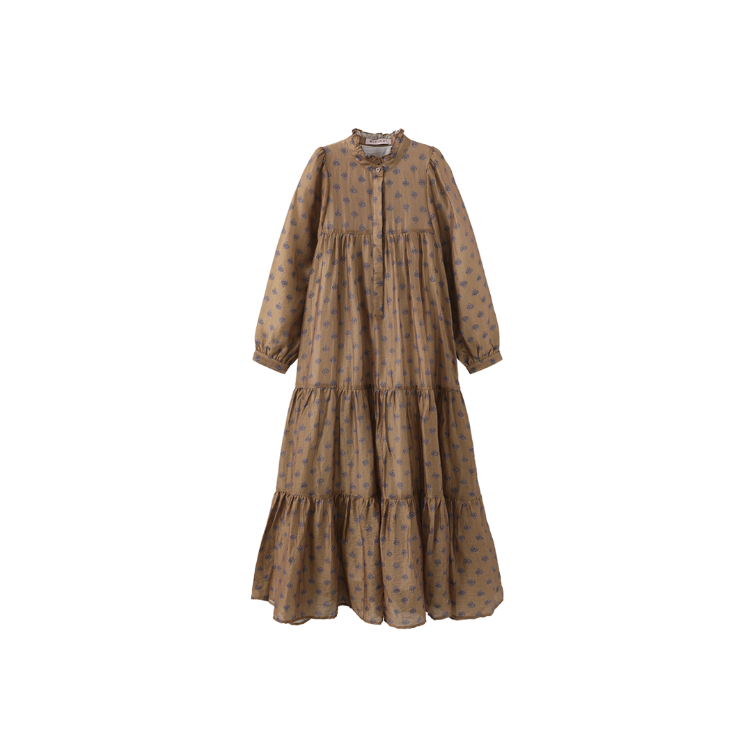 Tiered Printed Puff Sleeve Dress
