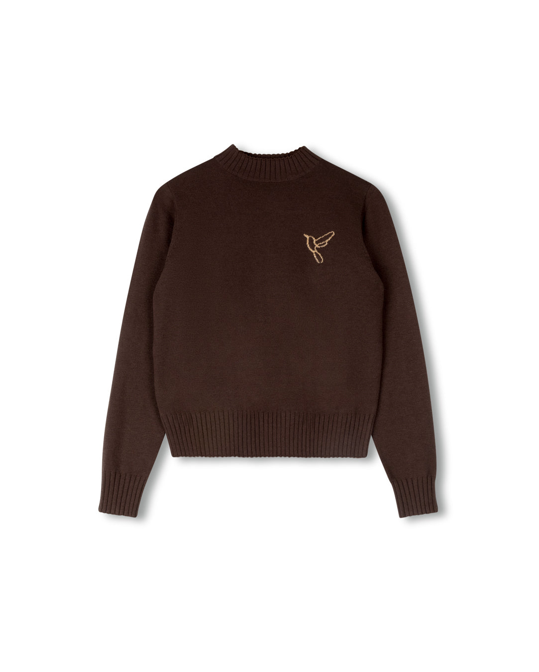 Flower Embroidered Crew Neck