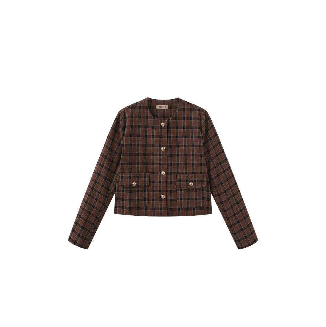 Plaid Short Blazer