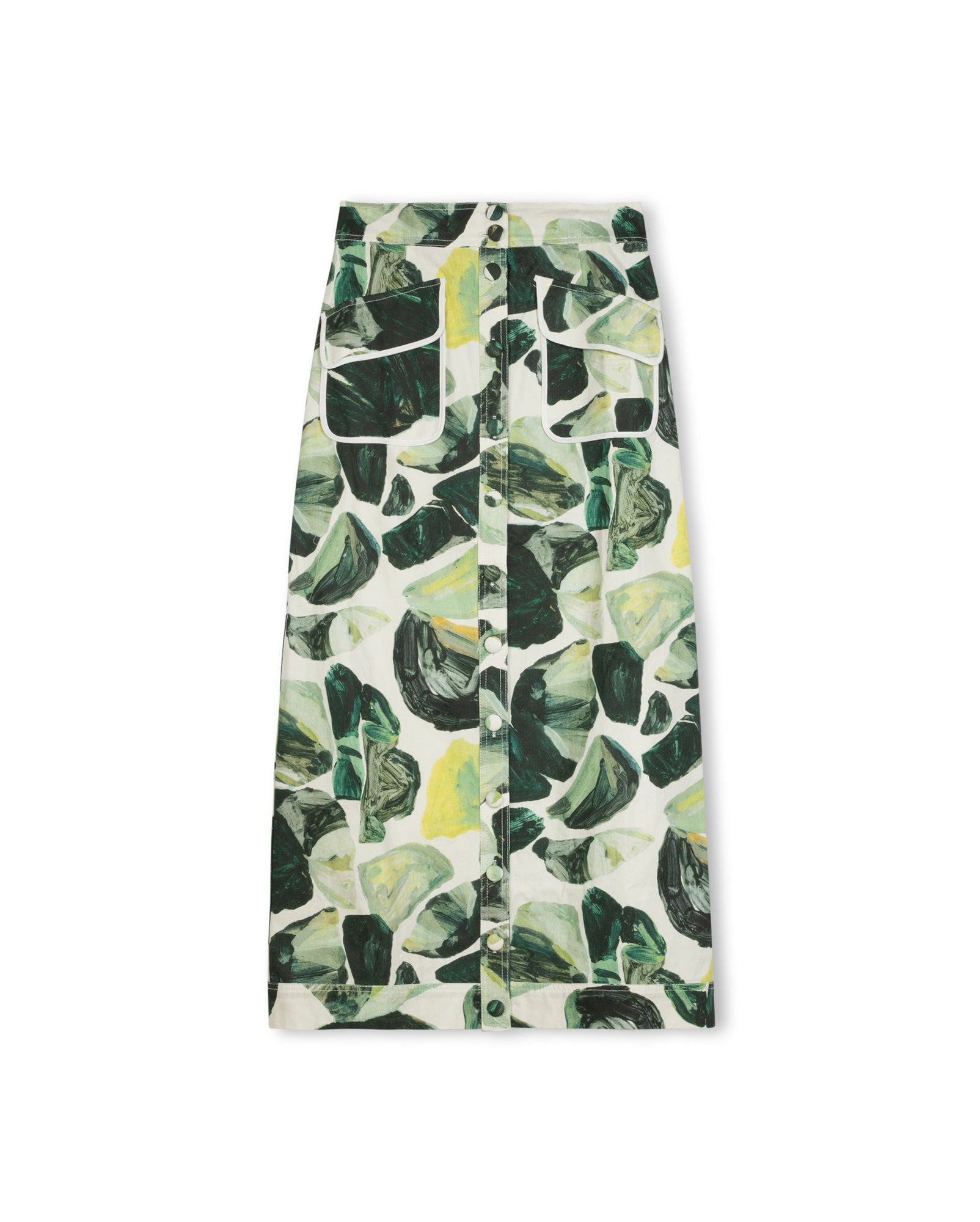 Stone Green Printed Skirt - Junees
