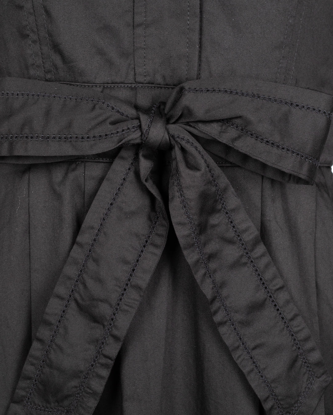 Poplin Bow Waisted Trim Dress - Junees