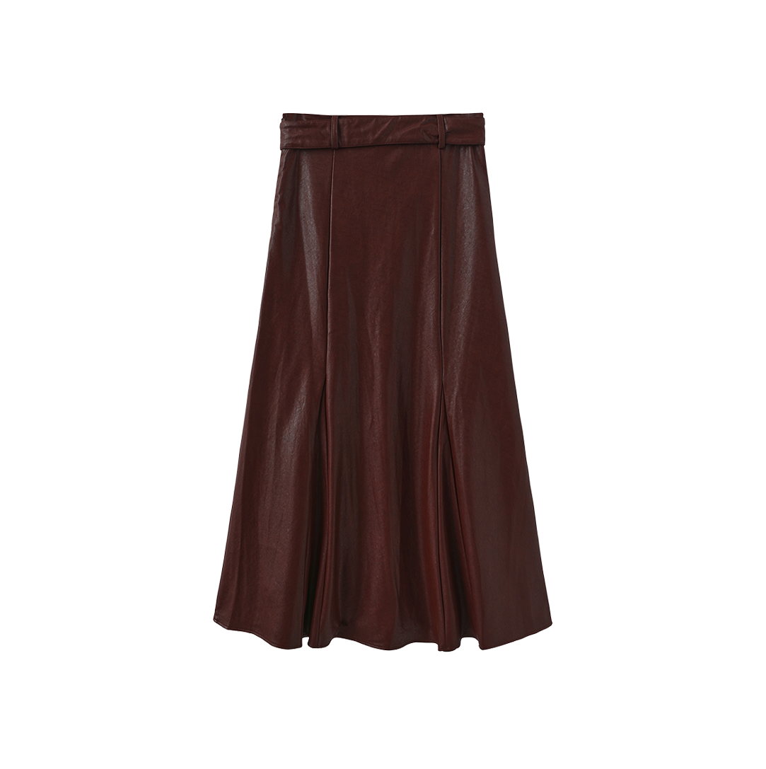 Leather Belted Skirt