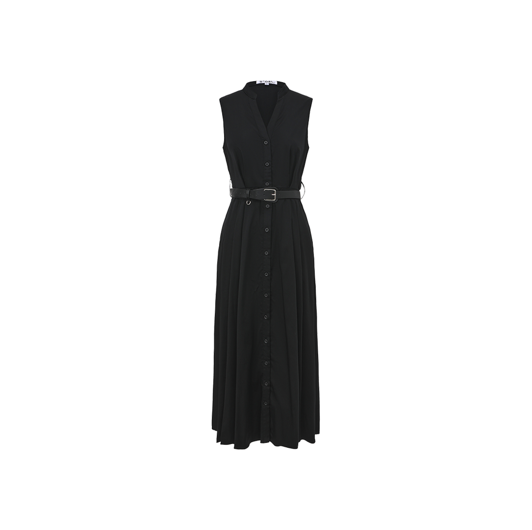 Poplin Belted V-Neck Jumper