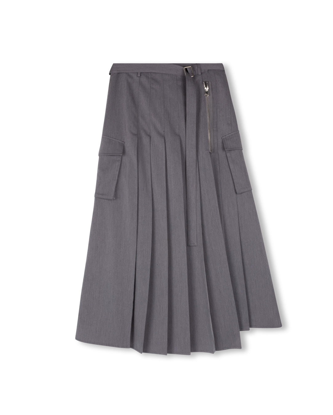 Pleated Wrap Skirt